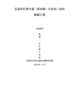 拉森钢板桩引孔方案
