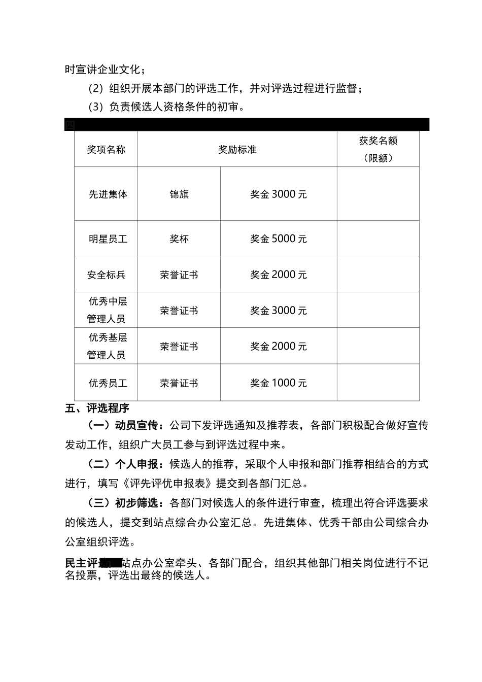 年度评先评优方案_第2页