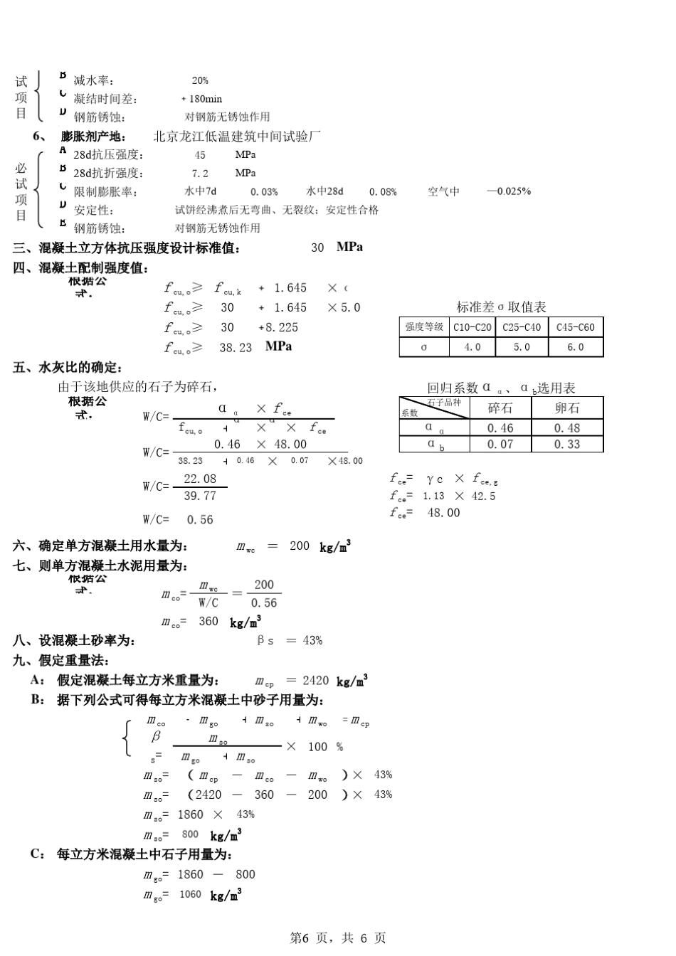 C30P6配比计算书_第2页