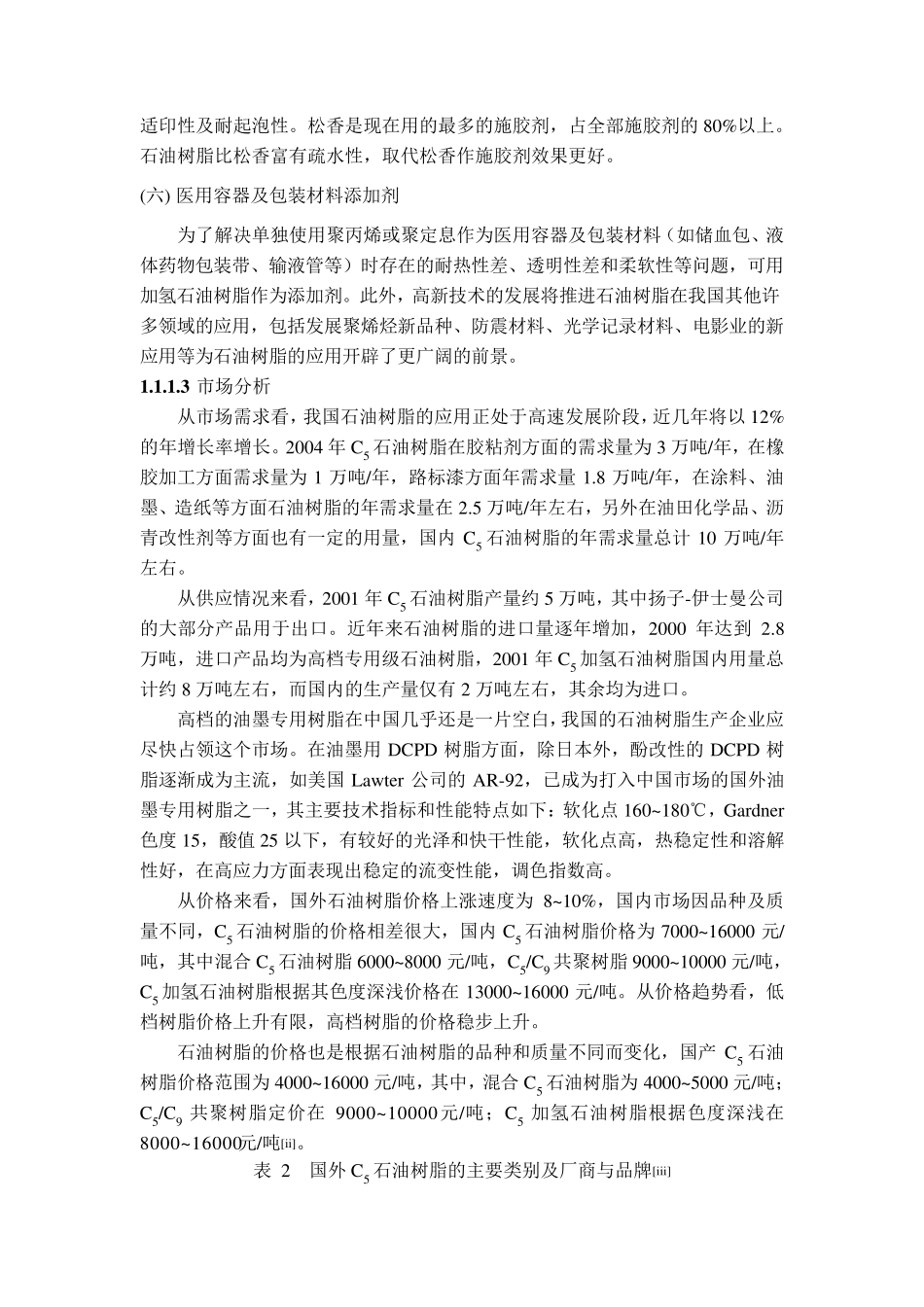 C5石油树脂现状与发展_第3页