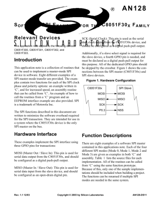 C8051FSPI模块的应用举例