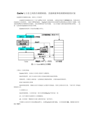 Cache与主存之间的全相联映射