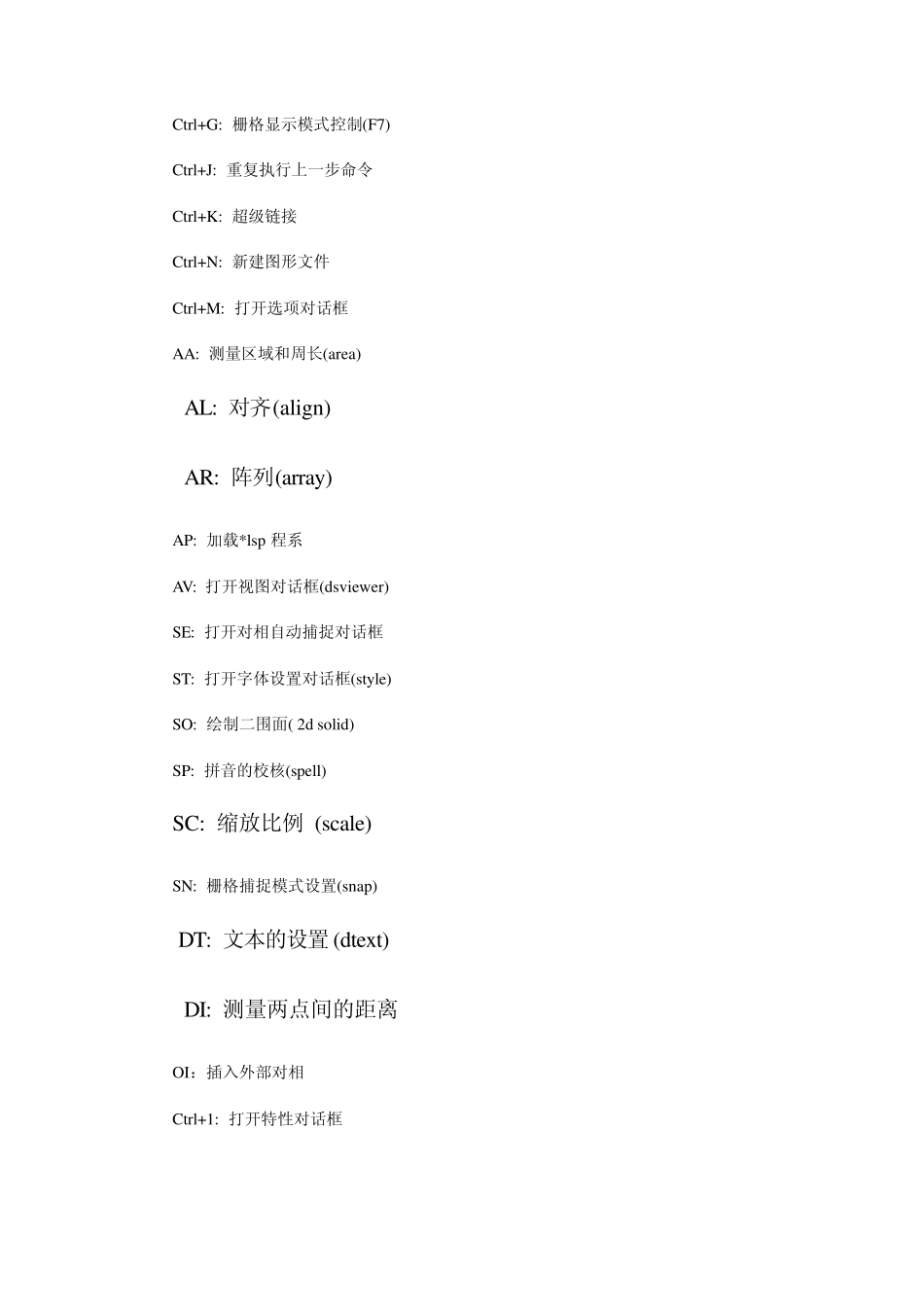 CAD2008快捷键大全_第2页