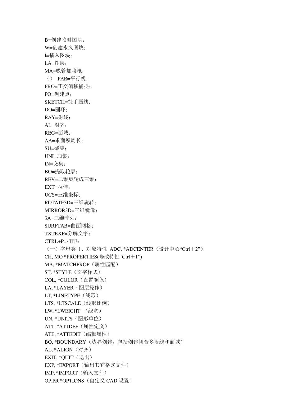 CAD2010常用快捷键(全部)_第2页