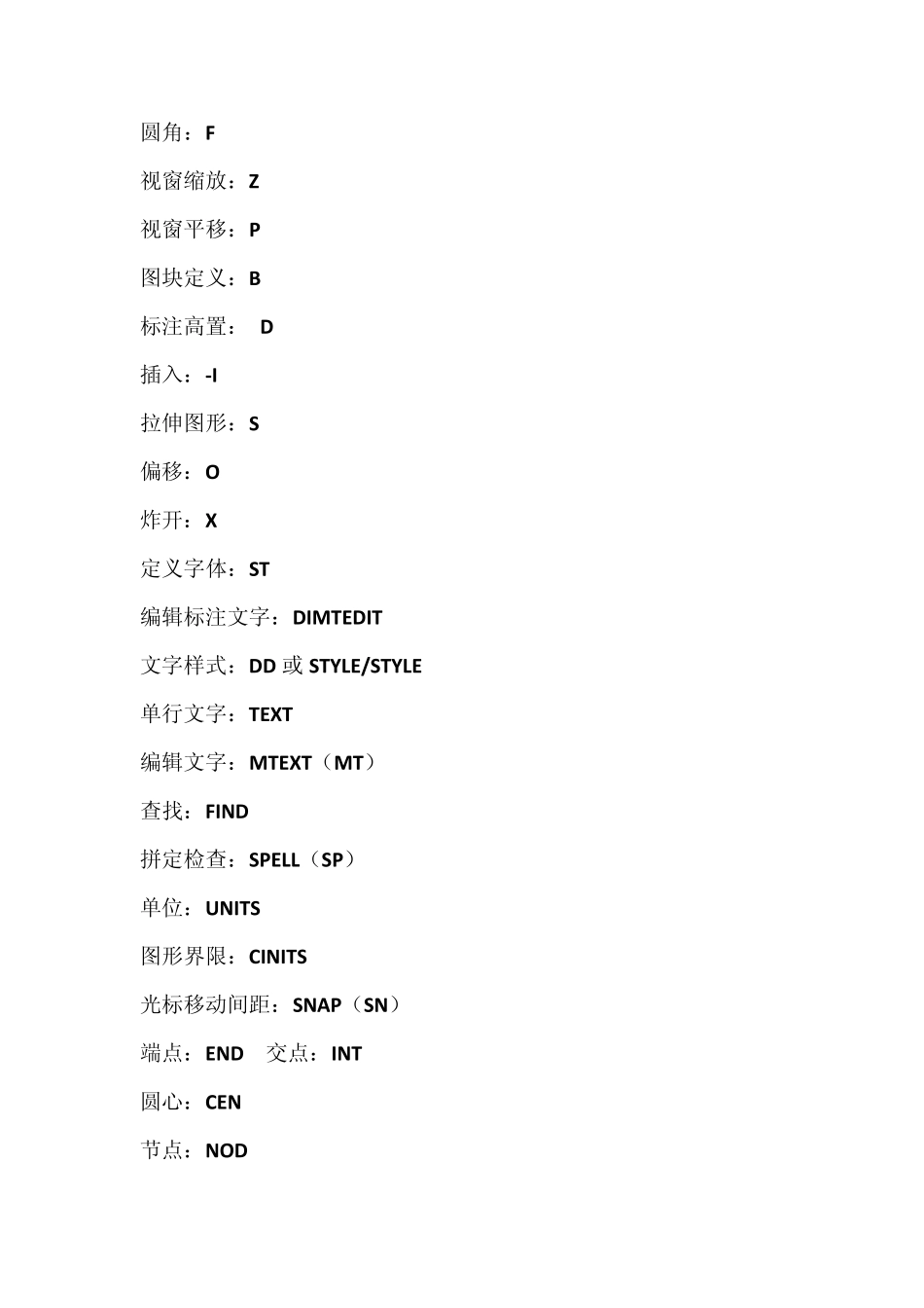 CAD2014全部快捷键及说明_第2页