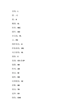 CAD2014全部快捷键及说明