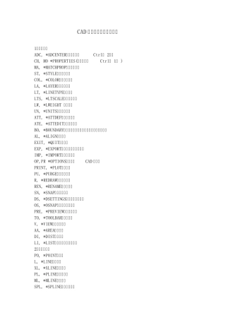 CAD中图层快捷键设置方法