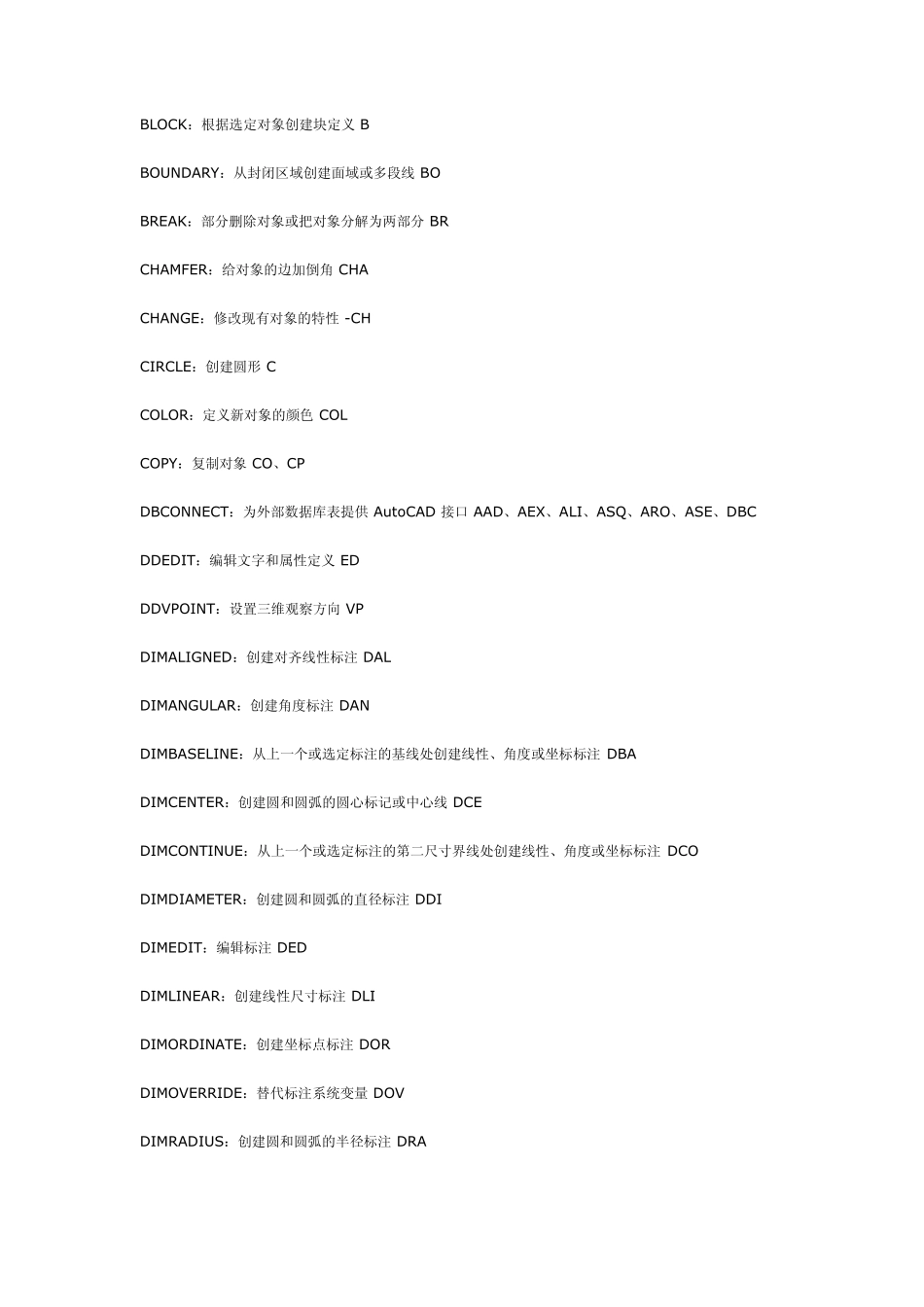 CAD全屏操作命令大全_第3页