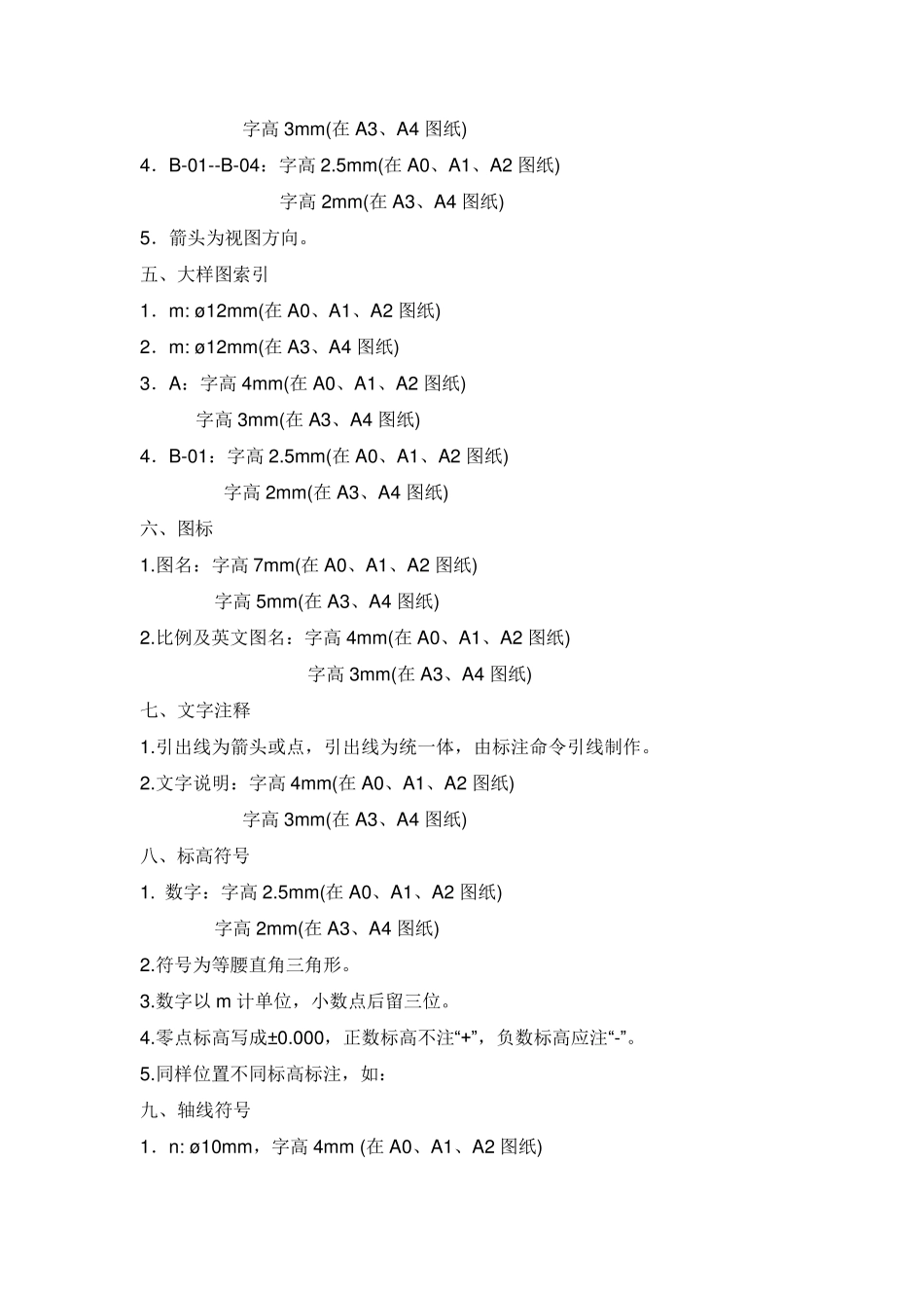 CAD制图规范出图字高及快捷键_第3页