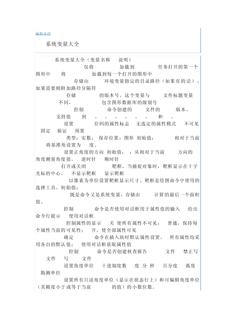 CAD变量命令_第1页