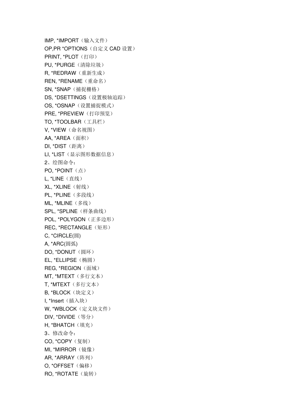 CAD命令大全_第3页