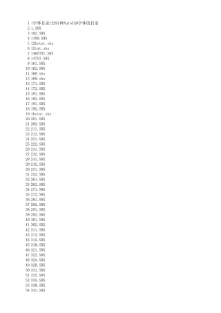 CAD字体目录及下载链接