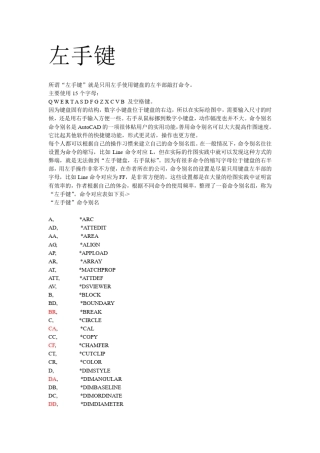 CAD左手键及使用方法