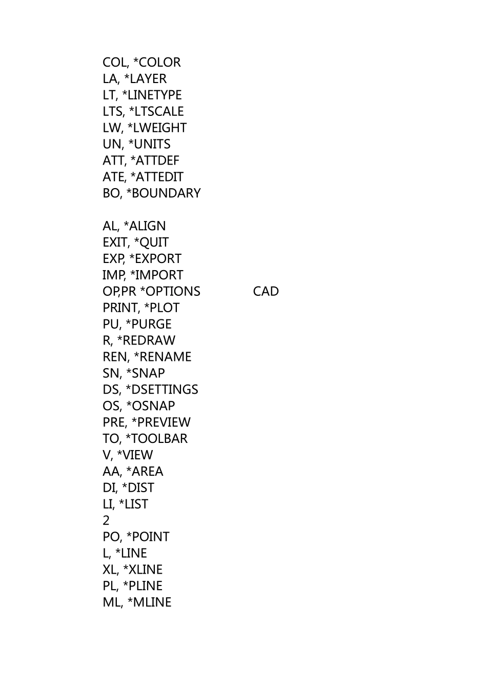 CAD快捷键——引用CAD快捷键超级总汇_第3页