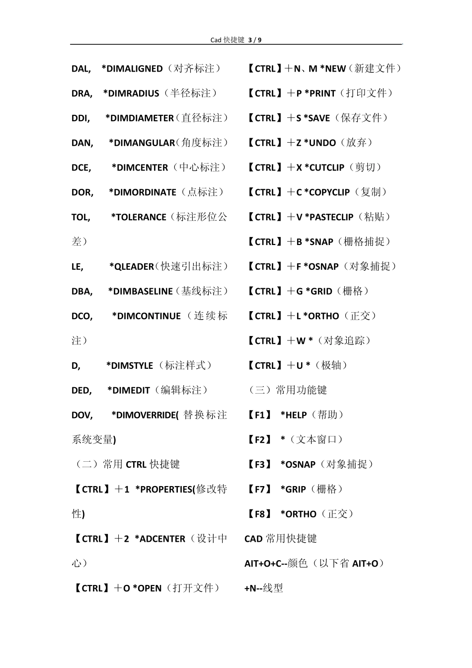 CAD快捷键整理_第3页