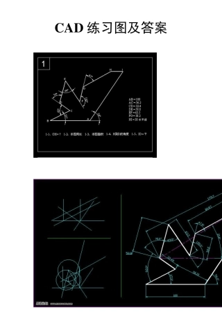 CAD练习图及答案