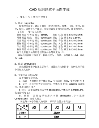 CAD绘图步骤及注意事项