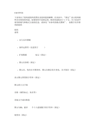 CAD群码值