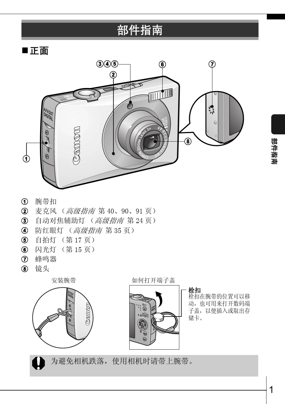 CANON_佳能_ixus_75_中文使用说明书_第3页