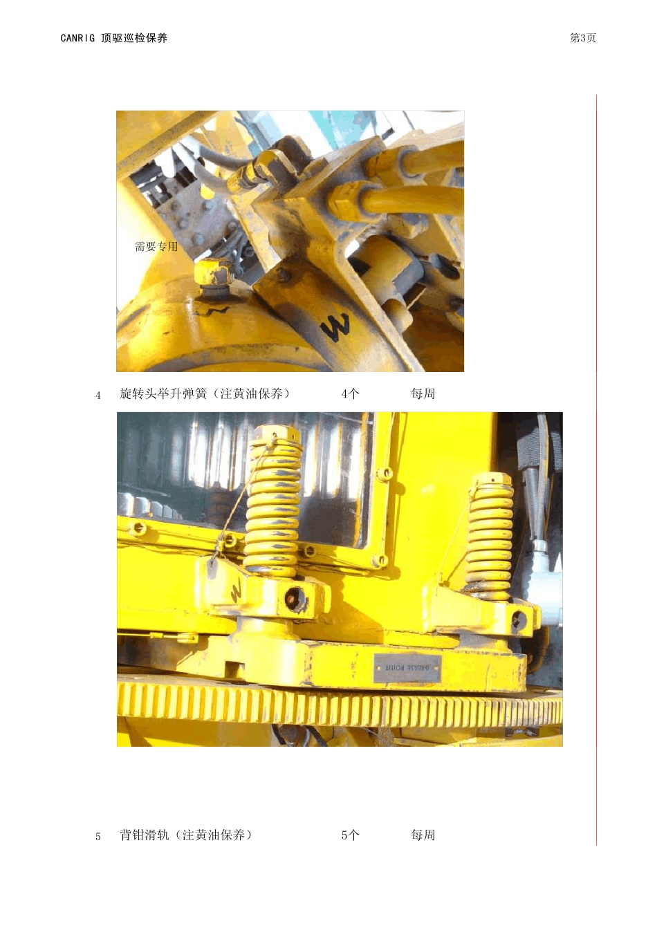 Canrig顶驱保养图表_第3页