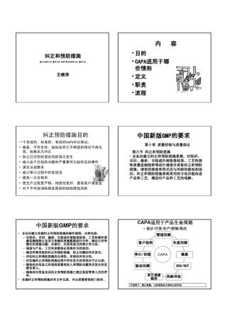 CAPA纠正措施与预防措施