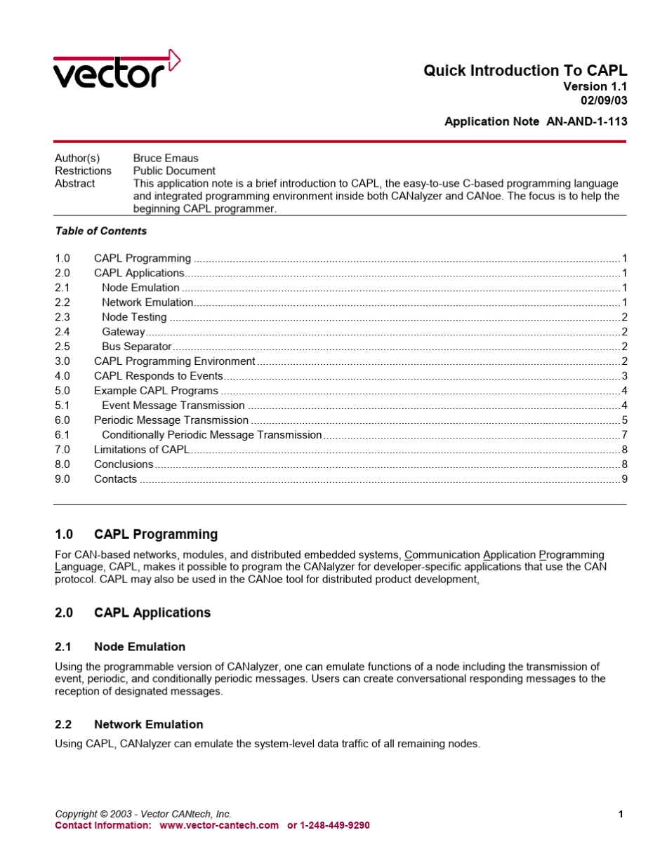 CAPL语言速成_第1页