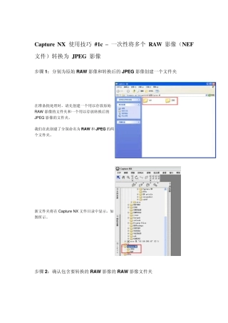 CaptureNX使用技巧