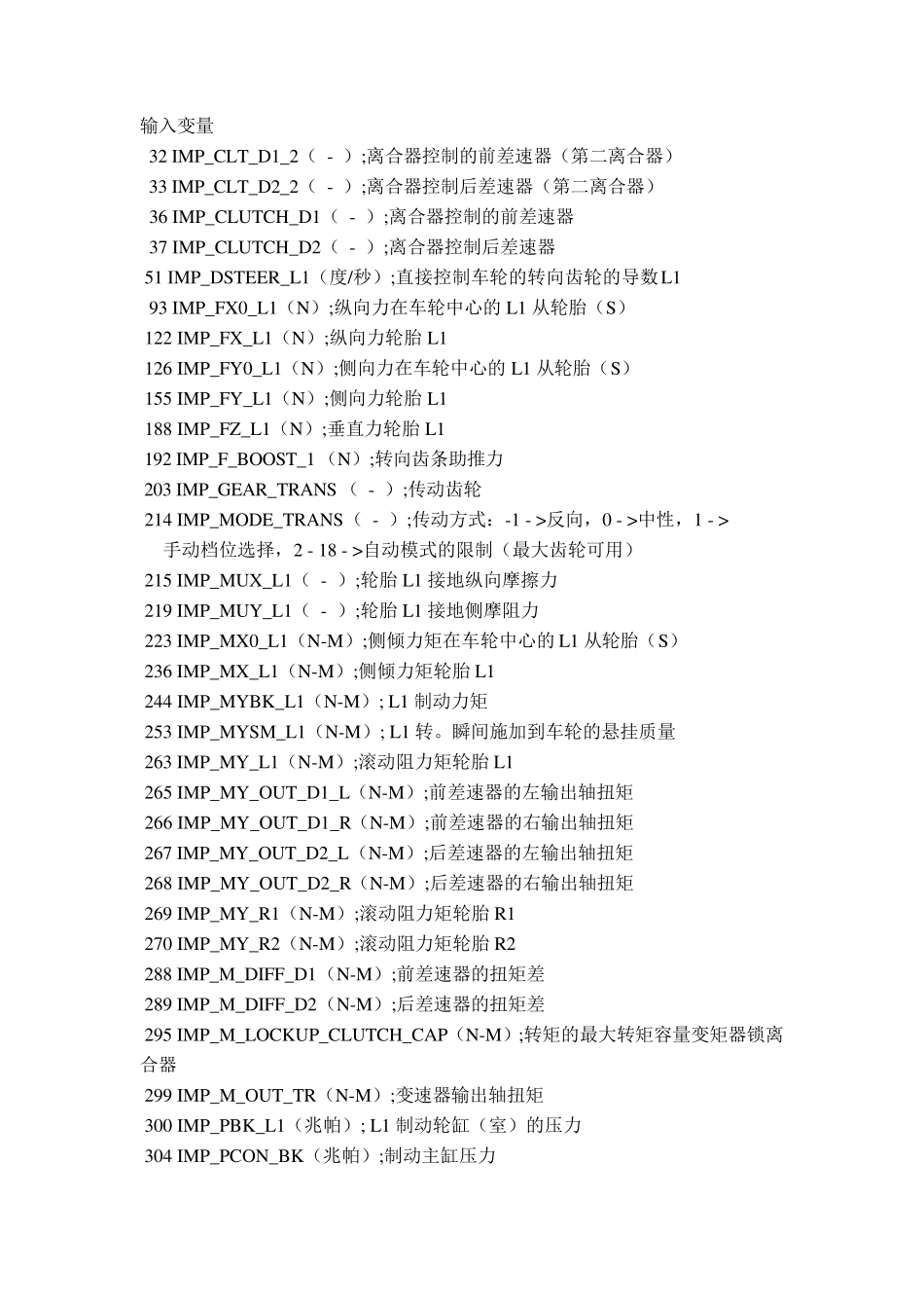 carsim输入、输出常用变量_第1页