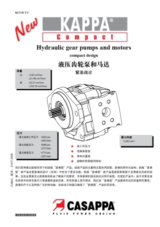 Casappa(凯斯帕)铸铁泵及马达(新紧凑型)KP30中文