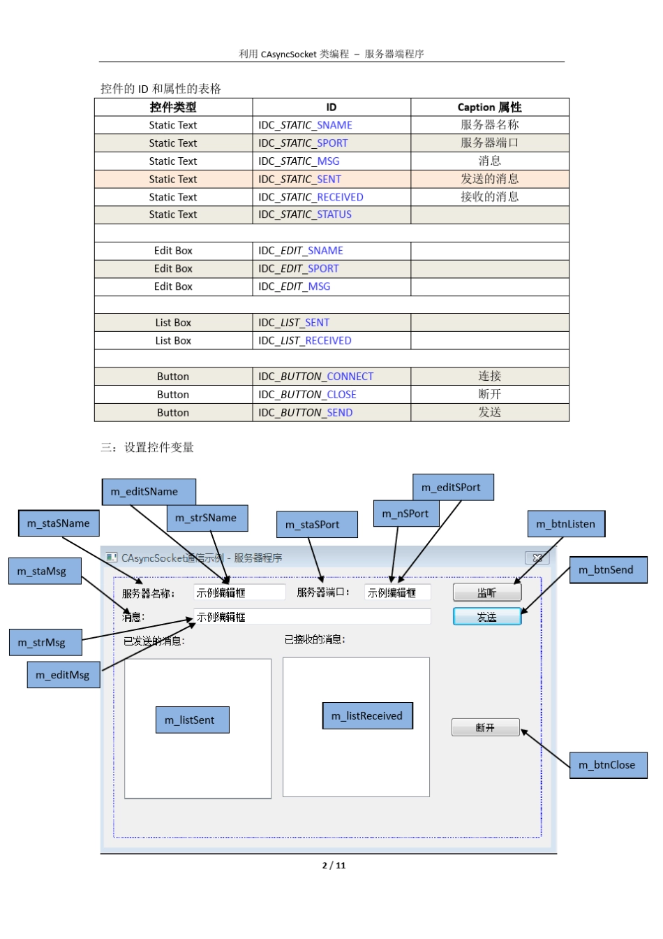 CAsyncSocket通信示例服务器端程序_第2页