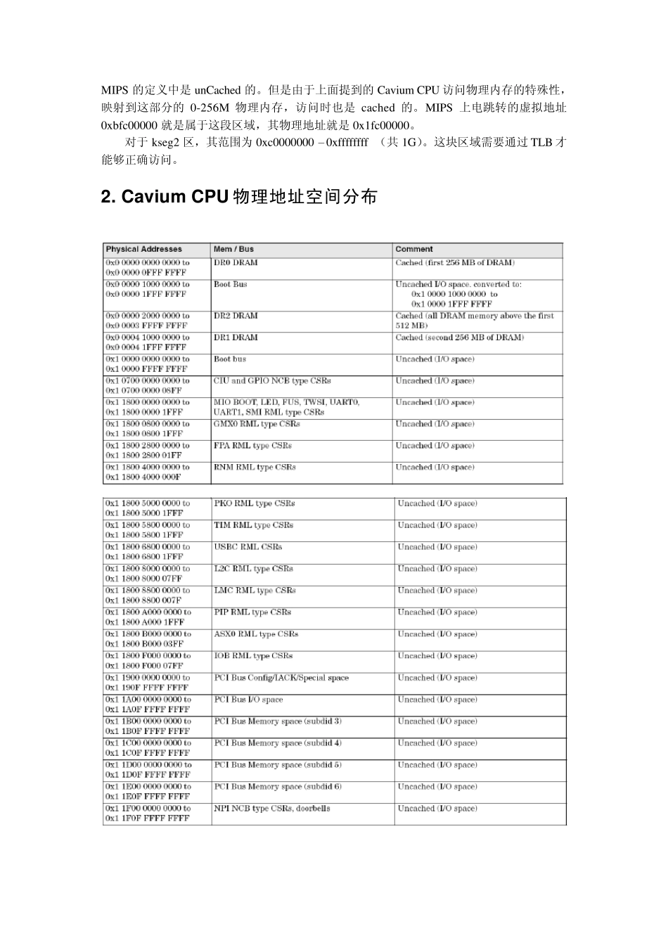 Cavium多核系统地址空间布局以及启动_第2页