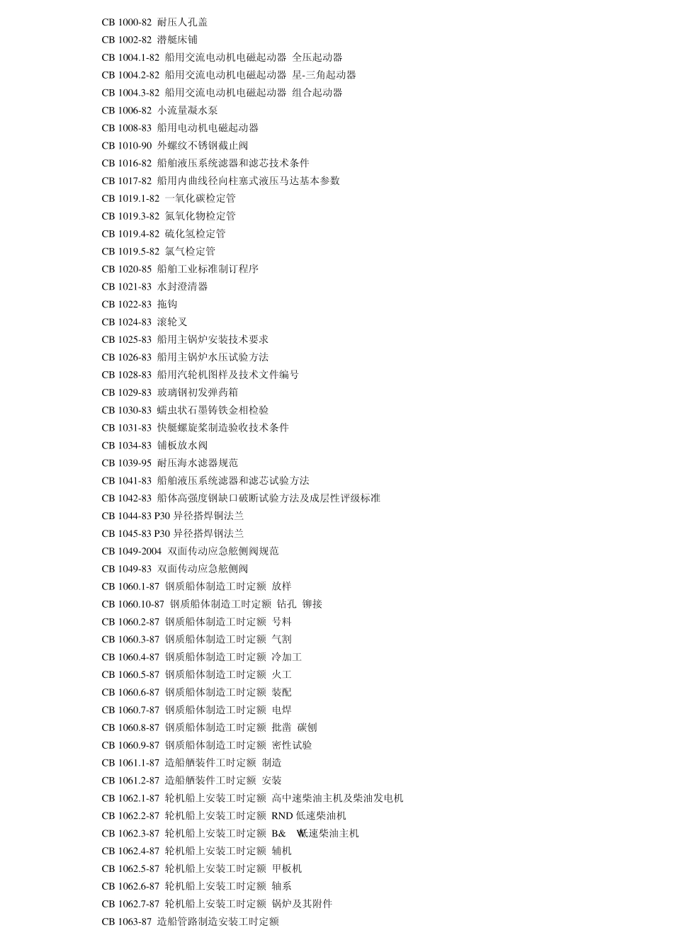 CBGB船舶标准目录_第1页