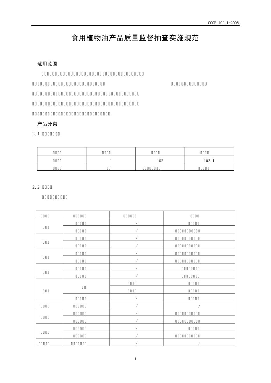 CCGF102.12008食用植物油产品质量监督抽查实施规范_第2页