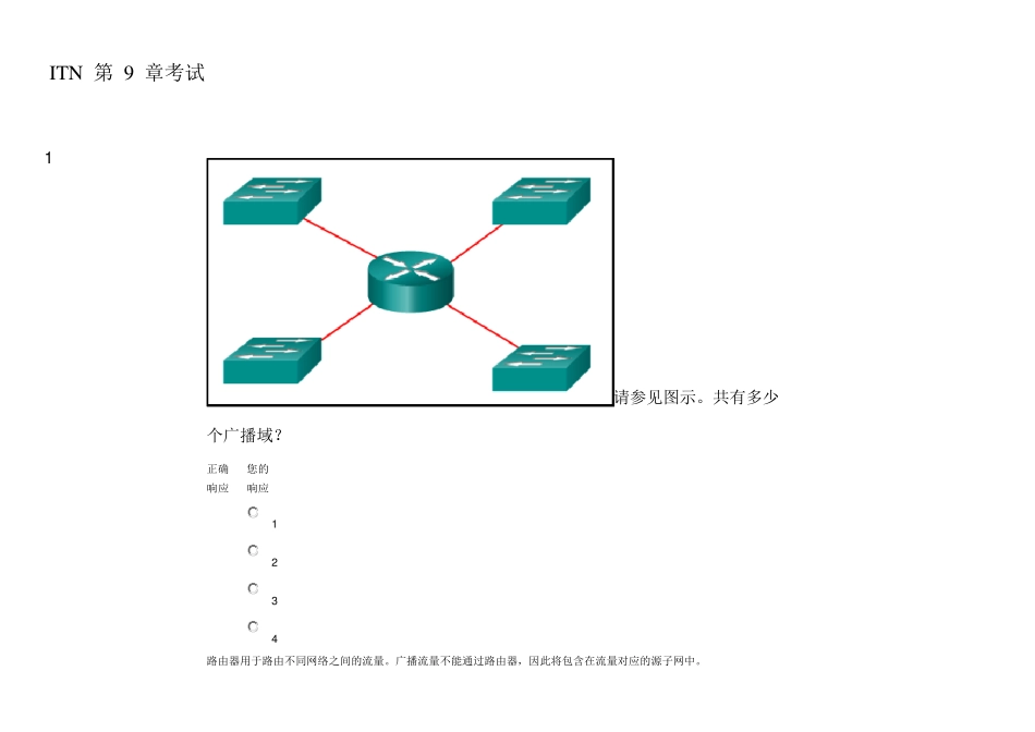 CCNAITN第9章考试_第1页