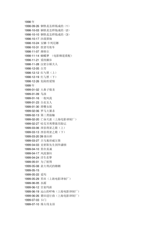 CCTV6佳片有约播过的所有电影