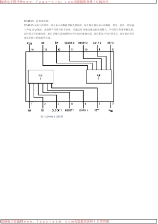 CD4013中文资料pdf引脚图