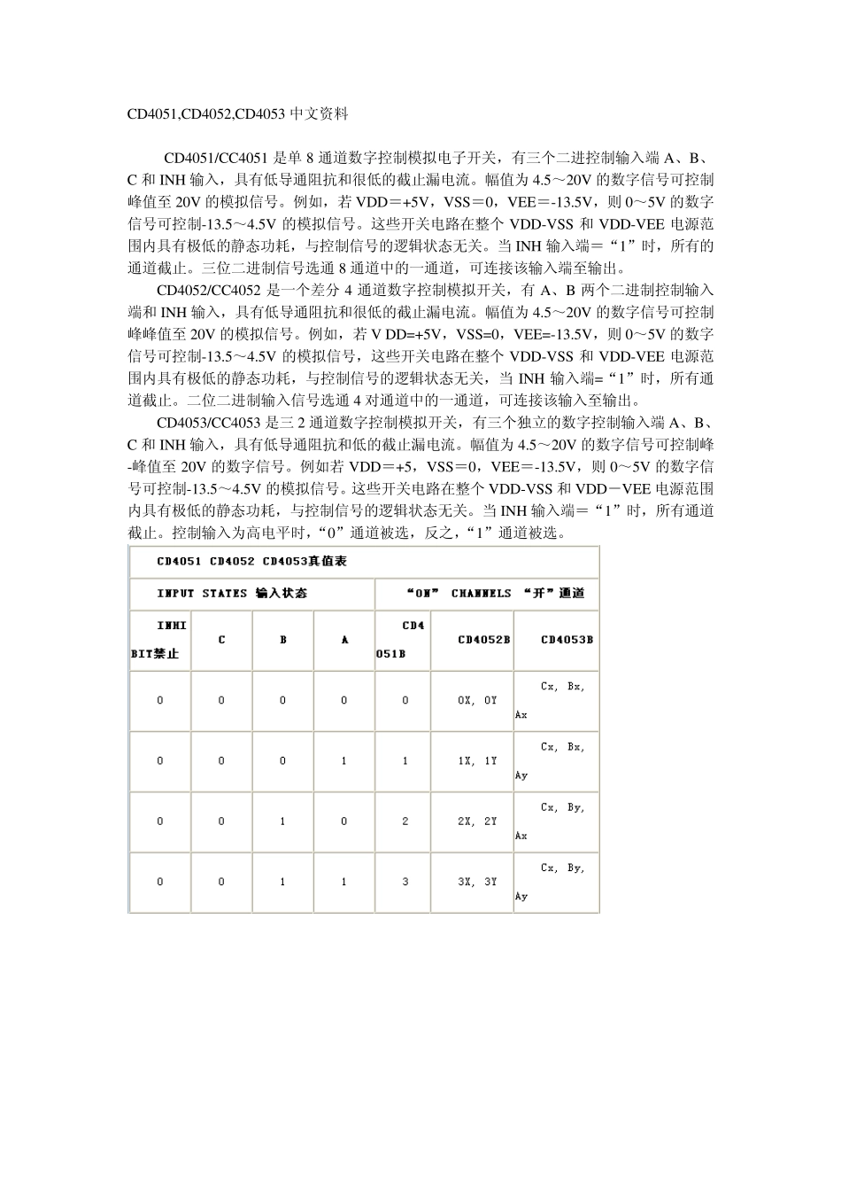 CD4051、2、3中文资料_第1页