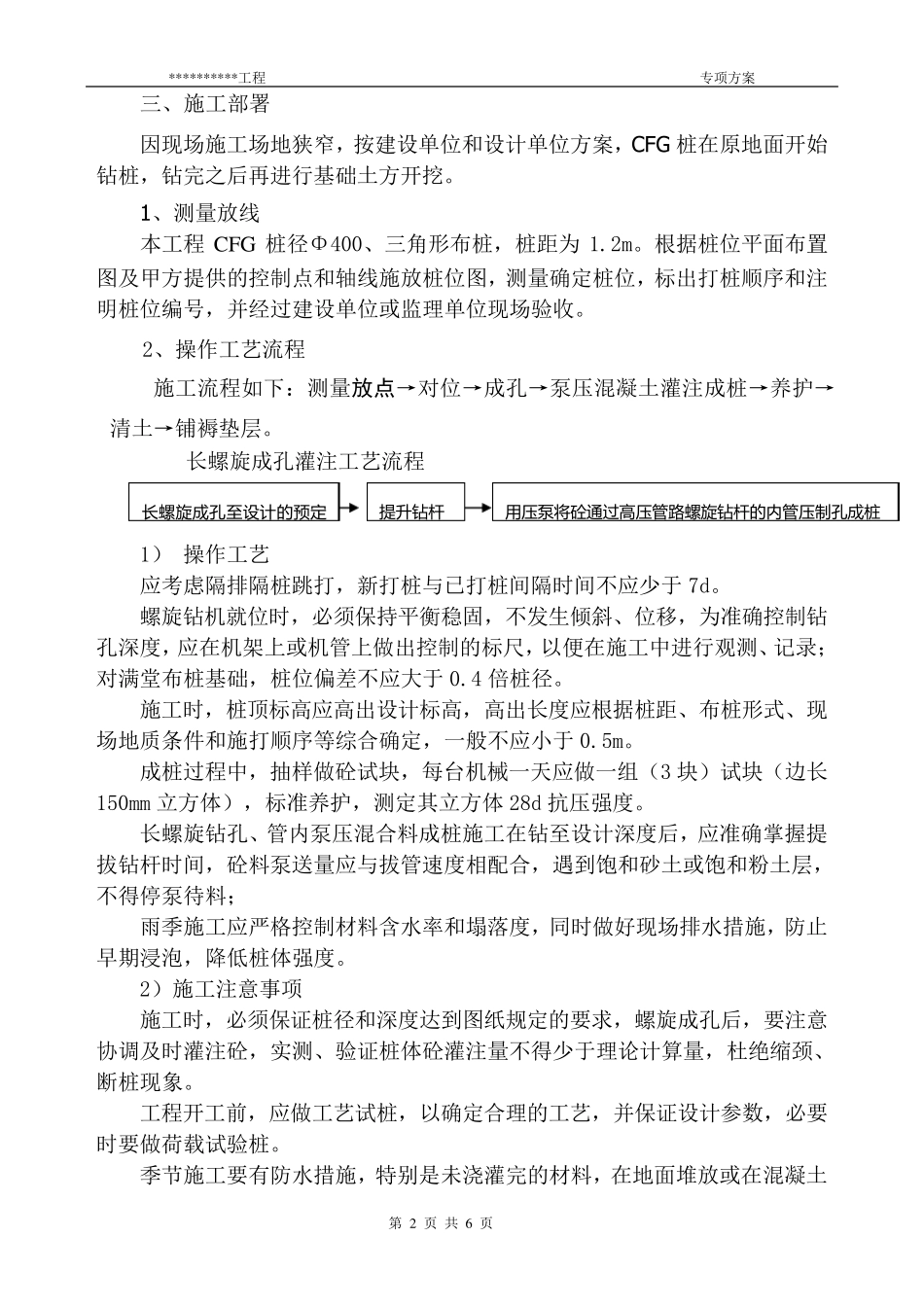 CFG桩复合地基处理工程施工方案_第2页