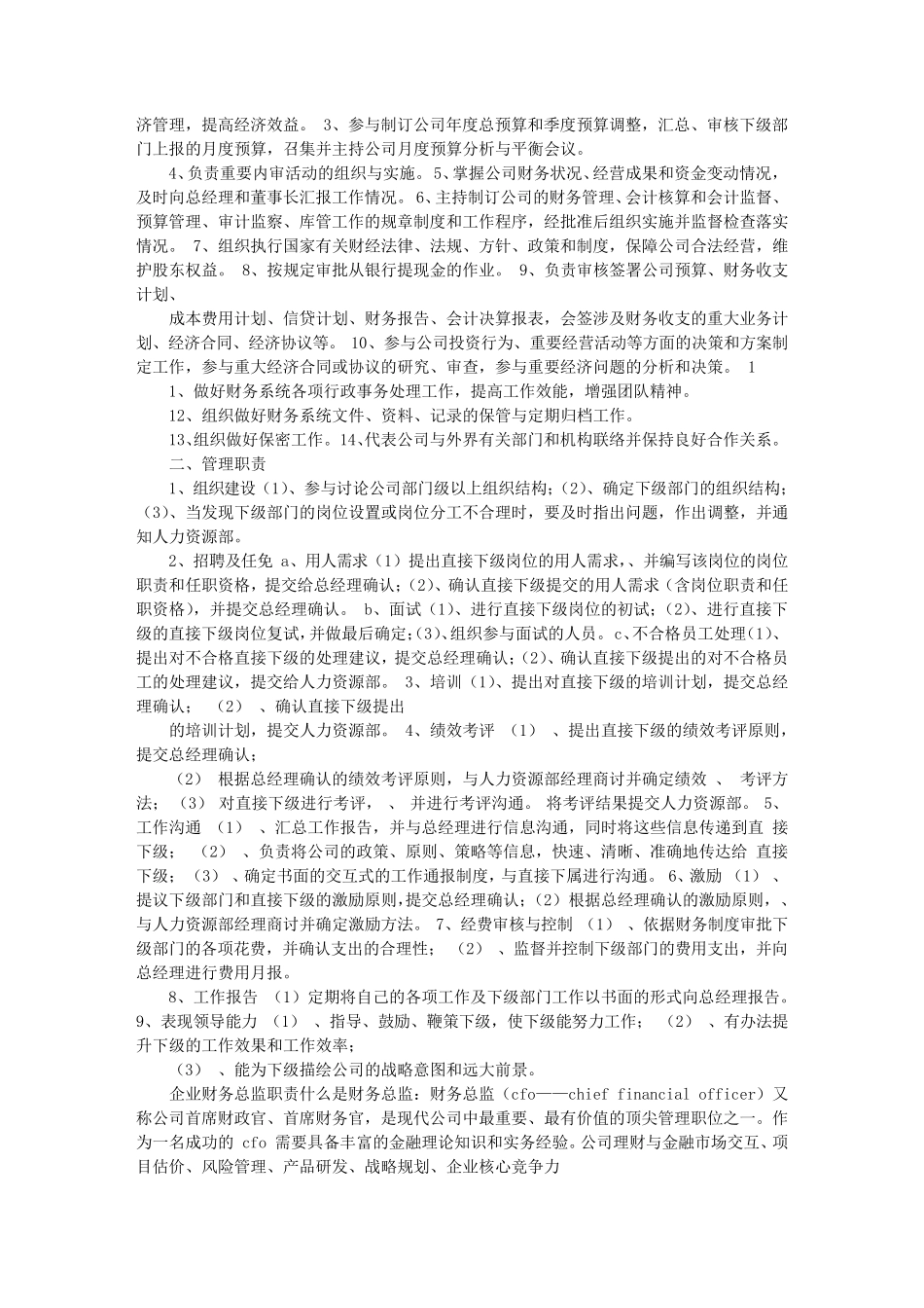 CFO岗位职责_第2页