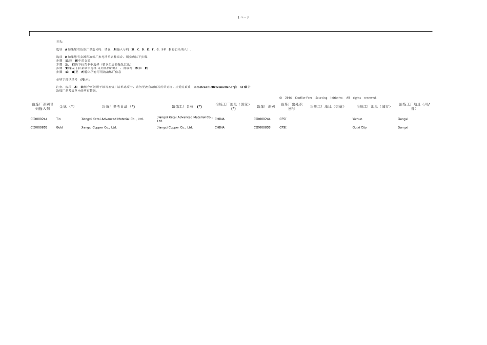 CFSI_CMRT(矿产冲突调查表)4.20_第1页