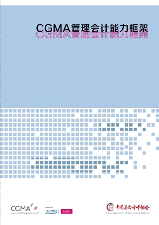 CGMA管理会计能力框架