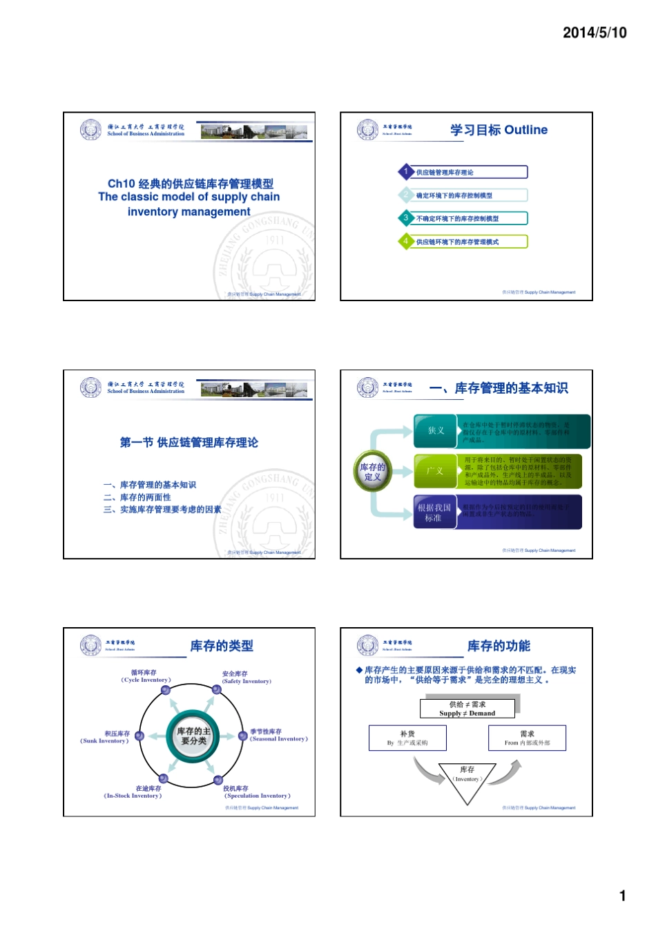 Ch10经典的供应链库存管理模型_第1页
