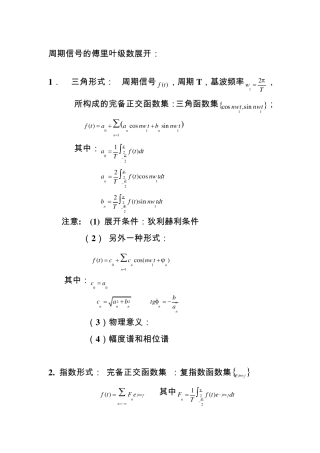 ch3.周期信号的傅里叶级数展开