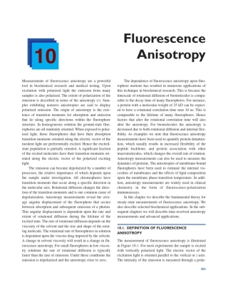 Chapter10FluorescenceAnisotropy