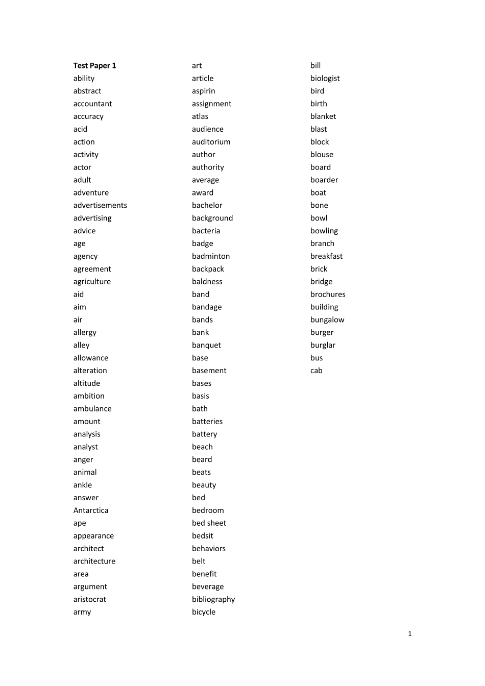 chapter3雅思王听力特别名词语料库_第1页