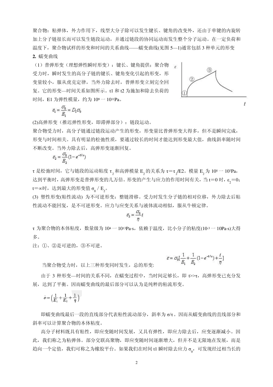 chapter聚合物流变学聚合物的线性粘弹性_第2页