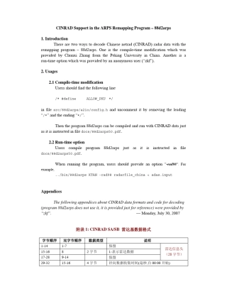 CINRADSASB雷达基数据格式