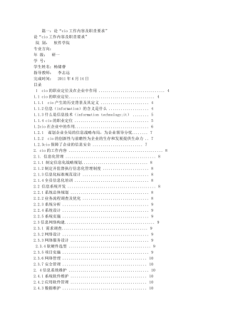 CIO述职报告
