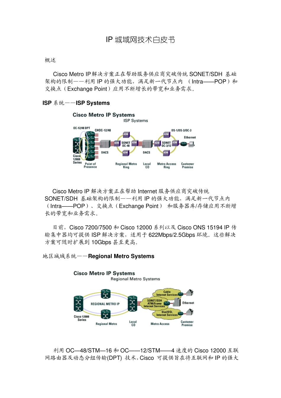 CiscoIPMANTech.思科IP城域网技术白皮书_第1页