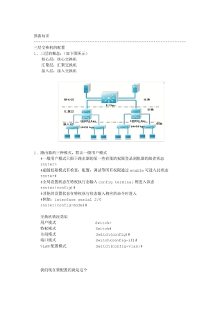 Cisco小型局域网配置总结
